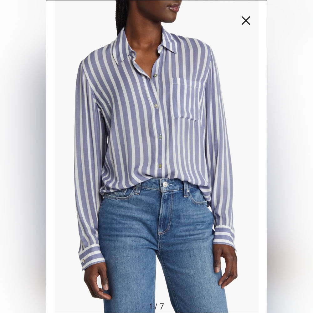 Rails Josephine Print Button Up in Turin Stripe
